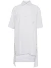 Jw Anderson Stepped Hem Shirt Dress In Gray