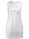 Jw Anderson Zipped Hoodie Mini Dress In Gray