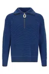 Jw Anderson Half Zip Sweater Sweaters And Cardigans Multicolor In Blue