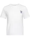 Jw Anderson White Embroidered Logo Printed T-shirt In White