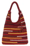 Jw Anderson Soft Knit Hobo Style Shoulder Bag In Red
