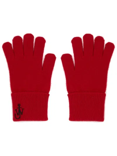 JW ANDERSON J. W.ANDERSON ANCHOR GLOVES,KW1249.YN0264 417 BRIGHT RED