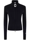 Jw Anderson Zip-up Fine-knit Cardigan In Black  