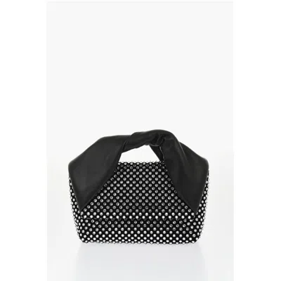 Jw Anderson J. W.anderson Leather Midi Twister Handbag Embellished With Women's Rhinestones