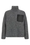 Jw Anderson J. W. Anderson Leather Patch Pocket Jumper In Gray