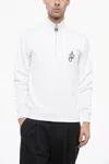Jw Anderson Padlock Half Zip Sweatshirt In White