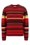 Jw Anderson Multi Stripe Sweater In Red