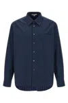 Jw Anderson Patchword Striped Shirt And Blouse Blue In Blue