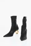 Jw Anderson J. W.anderson Pointed Chain Booties With Statement Heel 7 Cm In Black