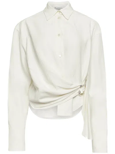 JW ANDERSON J. W.ANDERSON DRAPED TWISTED SHIRT,SH0346.PG1690 002 OFF WHITE