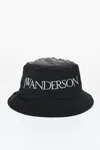 Jw Anderson J. W.anderson Solid Color Bucket Hat With Embroidered Logo In Black