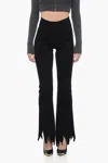 Jw Anderson J. W.anderson Stretchy High Waist Pants With Laser-cut In Black