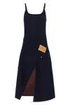 Jw Anderson Asymmetric Hem Belted Workwear Dress In Multi