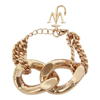 Jw Anderson J.w. Anderson Logo-detail Chain-link Bracelet In Oro