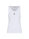 JW ANDERSON J.W. ANDERSON LOGO EMBROIDERED RIBBED TANK TOP