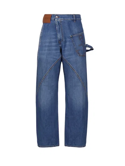 Jw Anderson J.w. Anderson Oversized Wide Leg Jeans In Multi