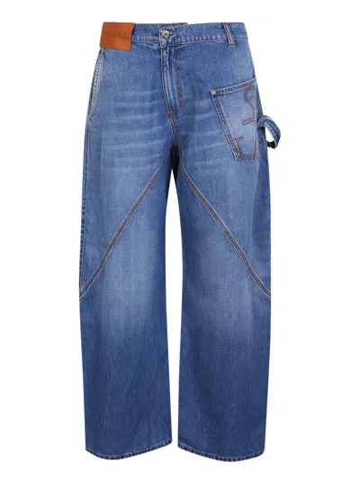 Jw Anderson J.w. Anderson Oversized Wide-leg Jeans In Blue