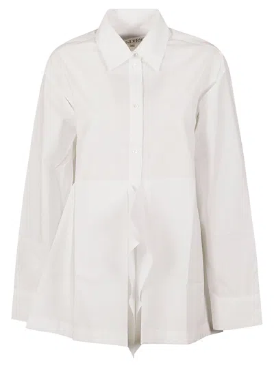 Jw Anderson J.w. Anderson Peplum Drape Shirt In White