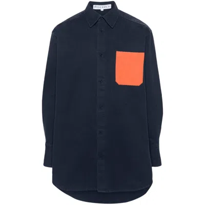 Jw Anderson Shirt In Blue Cotton