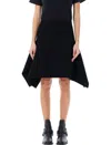 Jw Anderson J. W. Anderson Squared Hem Skirt In Black