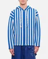 JW ANDERSON J.W. ANDERSON STRIPED ZIPPED ANCHOR HOODIE