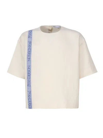 Jw Anderson J.w. Anderson T-shirt With Logo In Ivory
