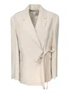 Jw Anderson J. W. Anderson Viscose And Silk Blend White Jacket