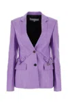 Jw Anderson Notched-lapels Button-fastening Blazer In Purple