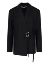 Jw Anderson Tailored Wrap Blazer In Black