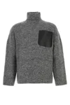 Jw Anderson J. W. Anderson Leather Patch Pocket Jumper In Gray