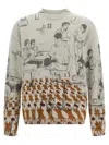 Jw Anderson Jacquard Pattern Sweater Sweaters And Cardigans Gray In Gray