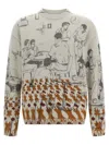 Jw Anderson Jacquard Pattern Sweater Sweaters And Cardigans Gray In Gray