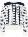 Jw Anderson Geometric Slit Wool-blend Jumper In White