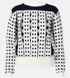 Jw Anderson Geometric Slit Wool-blend Jumper In Blue