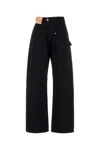 Jw Anderson Twisted Workwear Denim Jeans In Black