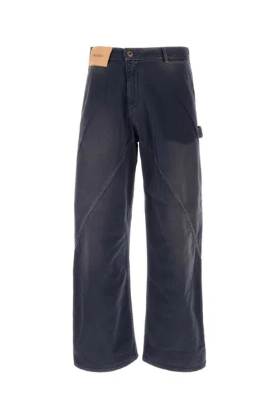 Jw Anderson Aged Twisted Wide-leg Jeans In Blue