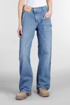 Jw Anderson Twisted Midrise Workwear Boyfriend Jeans In Blue