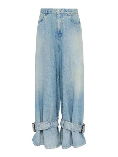 JW ANDERSON JEANS WITH BUCKLE ON THE HEM