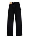 Jw Anderson Twisted Workwear Denim Jeans In Black