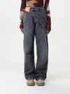Jw Anderson J. W. Anderson Wide-leg Twisted Design Denim Pants In Schwarz