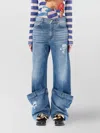 Jw Anderson Jeans With Belt Loops And Embroidered Back Pocket