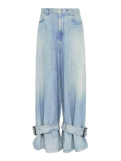 JW ANDERSON JEANS WITH BUCKLE ON THE HEM