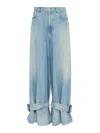Jw Anderson Buckled Cuff Jeans In Blue