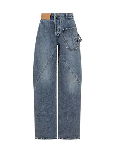 Jw Anderson Jeans Workwear Twisted In Blue