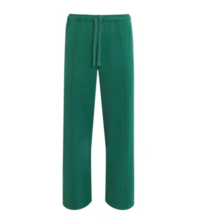 Jw Anderson Jersey Pintuck Sweatpants In Green
