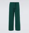 Jw Anderson Jersey Pintuck Sweatpants In Green