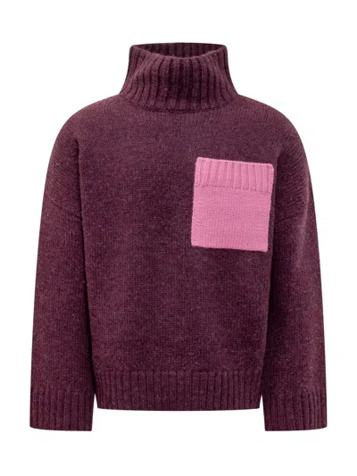 Jw Anderson Jersey With Logo In Purple