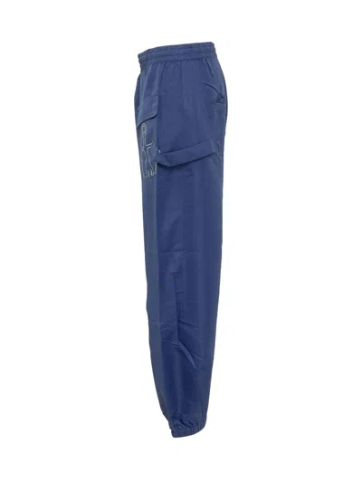 Jw Anderson J.w. Anderson Joggers Pants With Logo Anchor In Blue