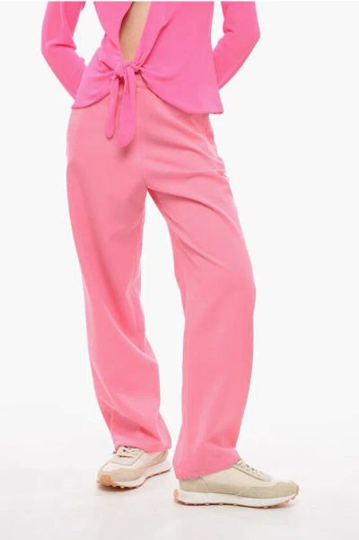 Jw Anderson Joggers With Ankle Drawstrings In Pink