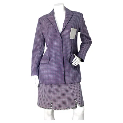 Pre-owned Jw Anderson Jonathan Anderson For Christian Dior Geometric Print Blazer In Gray